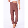INSPIRE CHIC Women 2 Pcs Pajama Pants Soft Comfy Ankle Length Elastic Waistband With Pocket - 3 of 4