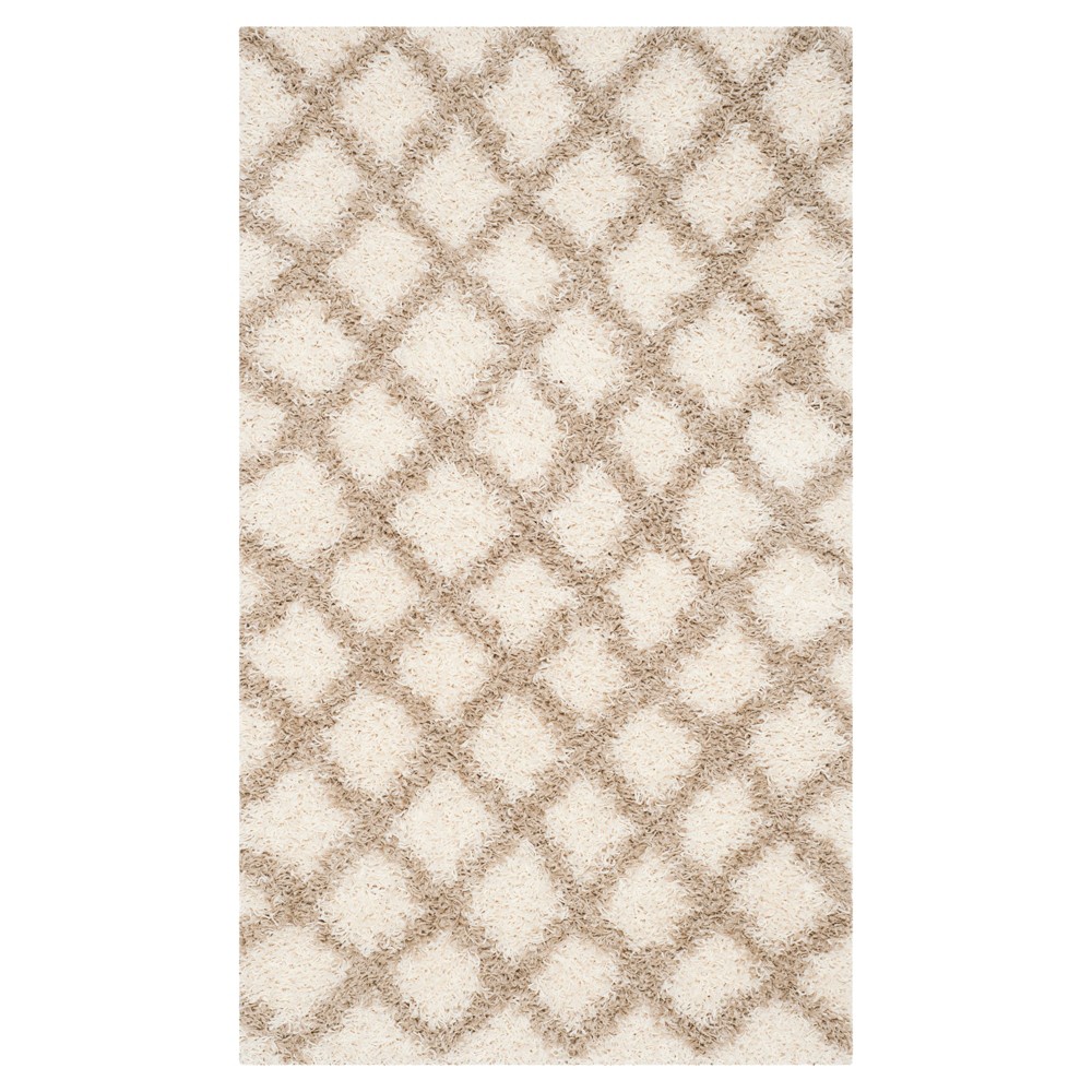 Ivory/Beige Geometric Loomed Accent Rug - (3'x5') - Safavieh