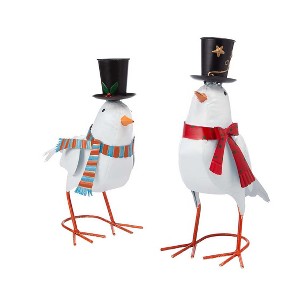 Evergreen Holiday Dove Metal Garden Statues, Set of 2-Indoor/Outdoor Christmas Decorations - 1 of 4