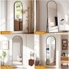 Arched Full Length Mirror, 65x22 Inches Full Floor Body Mirror, Freestanding Leaning Mirror with Stand, Hanging Mounted Wall Mirror, Large Dressing - 4 of 4