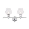Elegant Lighting Gene 2 light Chrome and Clear glass Wall sconce - 4 of 4