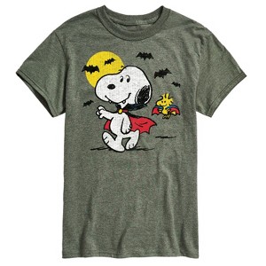 Men's - Peanuts - Vampire Snoopy Woodstock Short Sleeve Graphic T-Shirt - 1 of 4