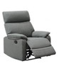 Gray Color Burlap Fabric Recliner Motion Recliner Chair 1pc Couch Manual Motion Living Room Furniture - 2 of 4