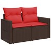 vidaXL 10 Piece Garden Sofa Set with Cushions Brown Poly Rattan - 4 of 4