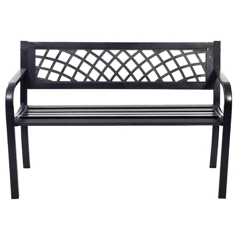 Tangkula Antique Steel Bench Patio Garden Chair Porch Cast for Outdoor, 1 of 7
