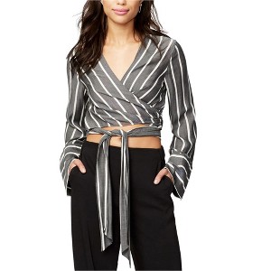 Rachel Roy Womens Cuffed Wrap Blouse - 1 of 1