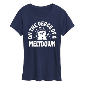 Women's - Instant Message - On The Verge of a Meltdown Short Sleeve Graphic T-Shirt - 1 of 4