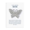Anna-Kaci Clear Silver Butterfly Crystal Rhinestone Brooch Pin with Family or Friend Gift Message Card & Envelope Jewelry Gifts - 2 of 4