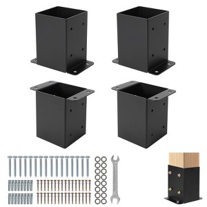 Post Base for Deck,Deck Post Bracket,Post Holder for Fence Deck,Pergola and Gazebo - 1 of 4