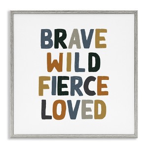 Stupell Industries Brave Wild Fierce Inspirational, 24" x 24" - 1 of 4