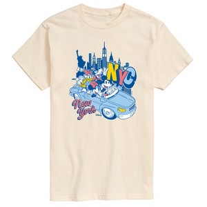 Men's - Disney - Mickey And Minnie Nyc Short Sleeve Graphic T-Shirt - 1 of 3