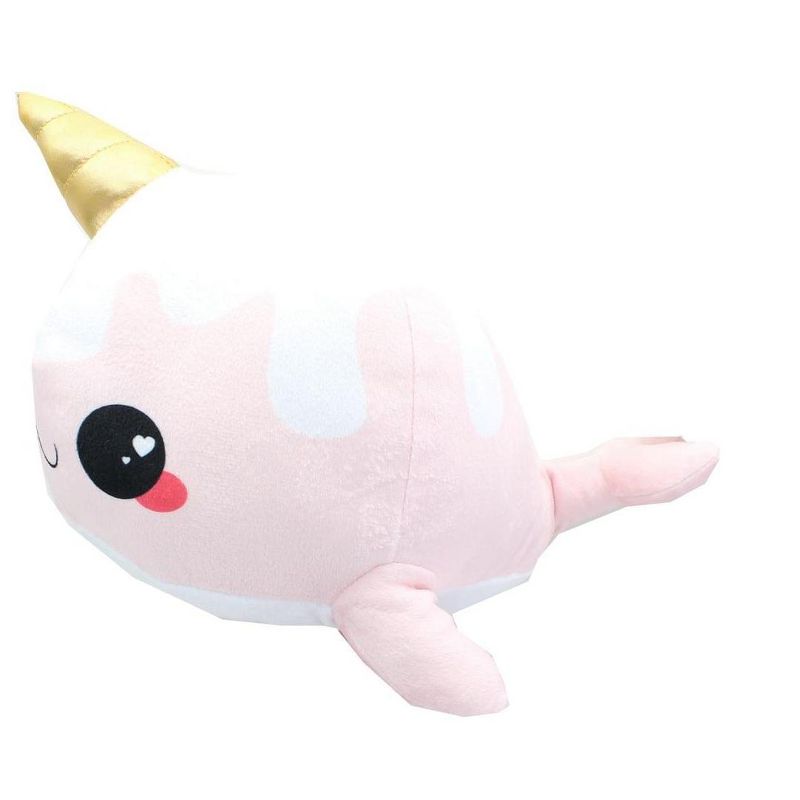 Se7en20 Glitter Galaxy 12-Inch Ice Cream Cone Horn Pink Narwhal Collectible Plush, 2 of 3
