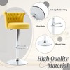 2 Pack Adjustable Height Swivel Bar Stool with Velvet Upholstery and Footrest Featuring Tufted Button Design - 4 of 4