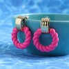 SOHI Women's Pink Rope Drop Earrings - 2 of 3
