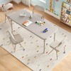 7-Piece Kids Folding Table and Chairs Set, Toddlers Children's Activity Table and Chairs Set for Dining Room,Daycare,Classrooms - 3 of 4