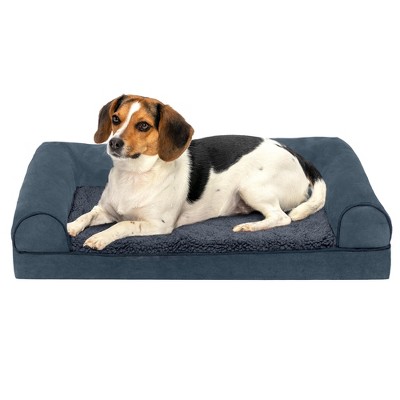 Furhaven Faux Fleece & Chenille Soft Woven Memory Foam Sofa Dog Bed - Jumbo  Plus, Cream : Target