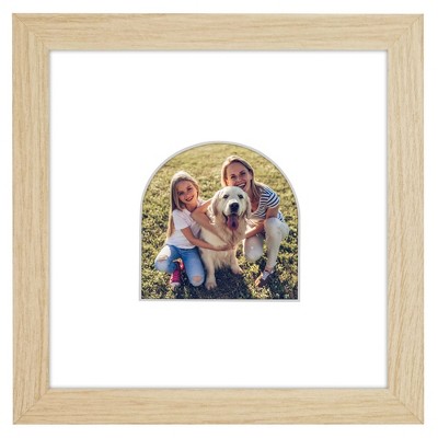 Americanflat 8" x 8" Picture Frame with Mat - Arch Design - Stylish Decor for Living Rooms, Dorms, Offices & More