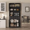 Kitchen Pantry Cabinet, 70 in Tall Pantry Storage Cabinet with Countertop, Doors and Drawer, Freestanding Cupboard for Dining Room, Living Room - 2 of 4