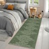 Washable Rugs Large Modern Striped Dining Room Rug, Non-Slip Ultra-Soft Neutral Floor Mats - 2 of 4