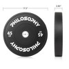 Philosophy Gym Set of 2 Olympic 2-Inch Rubber Bumper Plates Black - 3 of 4