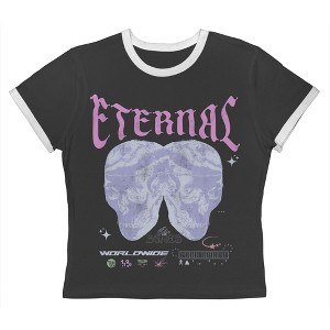Social Collective Women Eternal Short Sleeve Graphic Cotton Retro Vintage Ranger Baby Tee - 1 of 4