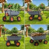 EcoSummer Garden Truck 900 LB Heavy-Duty Dump Cart with 180° Handle, Quick Release & 10-Inch Tires. - 3 of 4