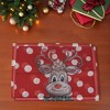 Unique Bargains Christmas Place Mats Animal Flax Red Brown White 11.8"x17.7" 2 Pcs - 2 of 4