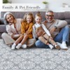 Modern Washable Area Rug for Living Room, Floral Area Rug with Non Slip Backing, Foldable Indoor Low Pile Carpet for Home - 4 of 4