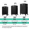 Luupatchy Luggage Sets 3 Piece PC ABS Hardside Lightweight Suitcase with 4 Universal Wheels TSA Lock Cary On 20 24 28 Inch - 2 of 4