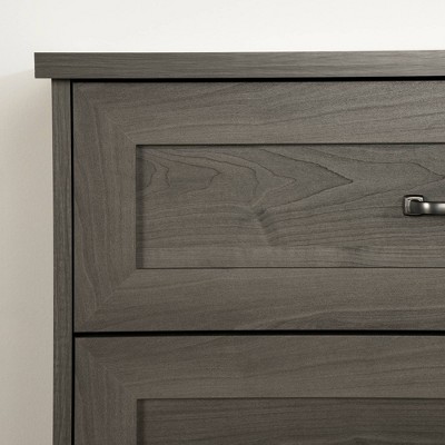 Gray Maple 2-Drawer Farmhouse Nightstand