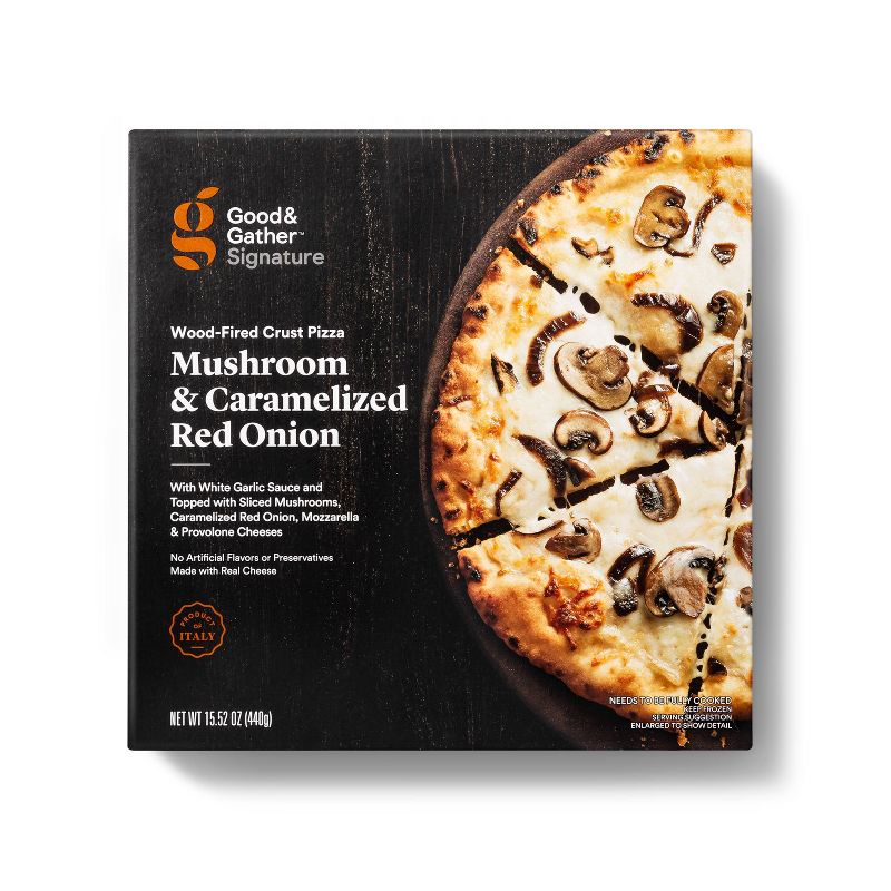 Signature Wood-Fired Mushroom &#38; Caramelized Red Onion Frozen Pizza - 15.5oz - Good &#38; Gather&#8482;, 1 of 5