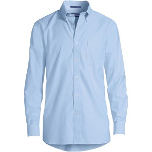 Lands' End Men's Pattern No Iron Supima Oxford Dress Shirt - 1 of 3