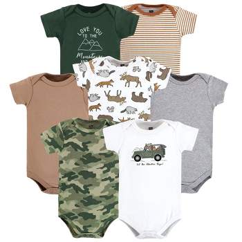 Hudson Baby Cotton Bodysuits, Animal Adventure