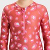 Girls' Leopard Spot One Piece Rash Guard - Cat & Jack™ Pink - 3 of 3