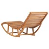 vidaXL Outdoor Teak Wood Rocking Lounge Chair-Patio/Garden Sun Lounger with Cream Cushion-Relaxing Pool Deck Furniture - 3 of 4