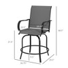 Outdoor Bar Stools Set of 2, 360 Degree Swivel Bar Height Chairs, 26.75" x 29.5" x 48.5" - 3 of 4