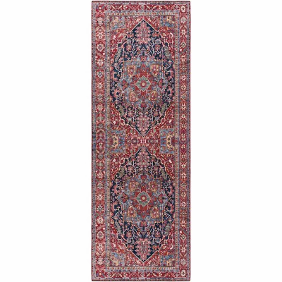 Hauteloom Pauline Red Medallion Performance Rug