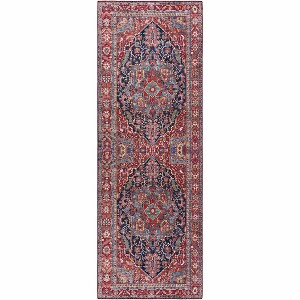 Hauteloom Pauline Red Medallion Performance Rug - 1 of 4