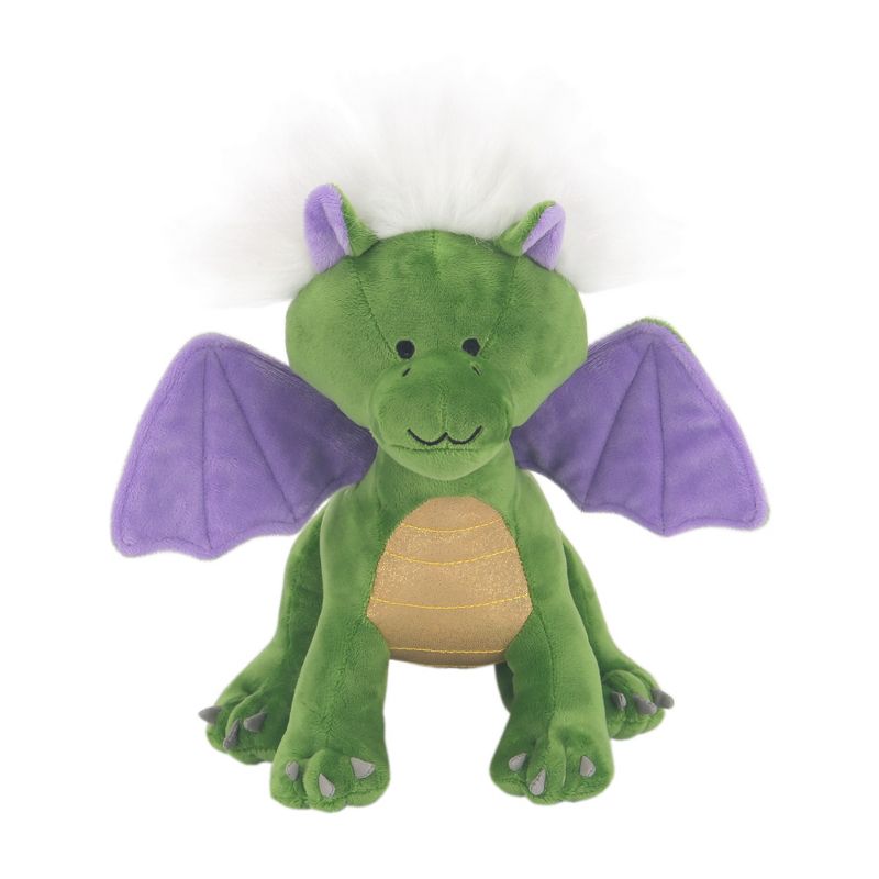Lambs & Ivy Dragon Plush Green/Purple Stuffed Animal Toy - Gus, 1 of 5