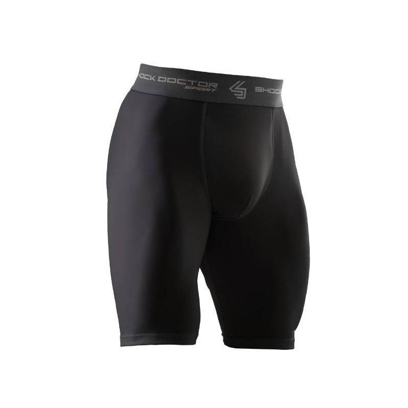 Shock Doctor Compression Shorts with Cup Adult - Black L, 3 of 4