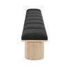 Meridian Furniture,Pavilion Black Boucle Fabric Bench - 3 of 4