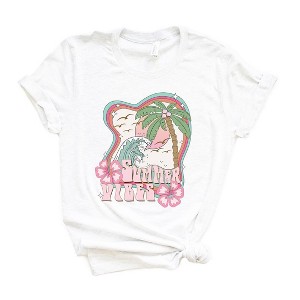Simply Sage Market Women's Summer Vibes Flowers Short Sleeve Graphic Tee - 1 of 3