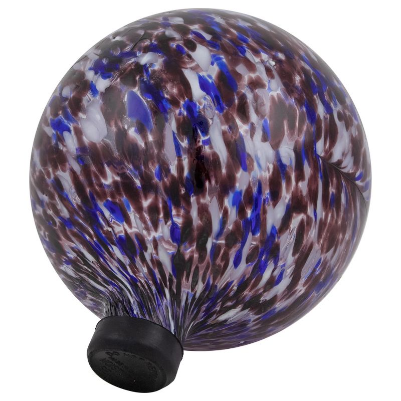 Northlight Outdoor Garden Swirled Gazing Ball - 10" - Purple and White, 5 of 7
