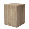 HomeRoots 20" Beige Marble Square Block End Table - 4 of 4