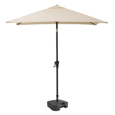 9' Square Titling Market Patio Umbrella with Base - CorLiving