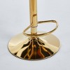 PAGED Modern Bar Stools Set of 2, Upholstered Bar Chairs with Golden Iron Tube Legs for Home Pub - 4 of 4
