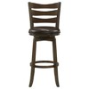 Coaster Home Furnishings Murphy Ladder Back Pub Height Swivel Bar Stool Dark Cherry and Brown - 4 of 4