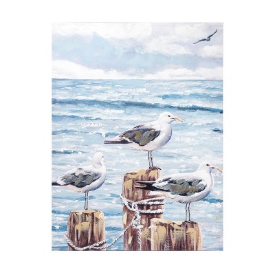 Beachcombers Seagulls Wall Art 23.62 x 31.5 x 1.18 Inches.