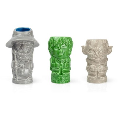 Beeline Creative Geeki Tikis Lord Of The Rings Frodo, Gandalf, Gollum Cup Set of 3