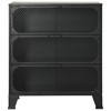 vidaXL Industrial Style Storage Cabinet - Durable Metal and MDF Construction - with Spacious Shelves - Versatile Gray Urban Design - Easy to Clean - 3 of 4